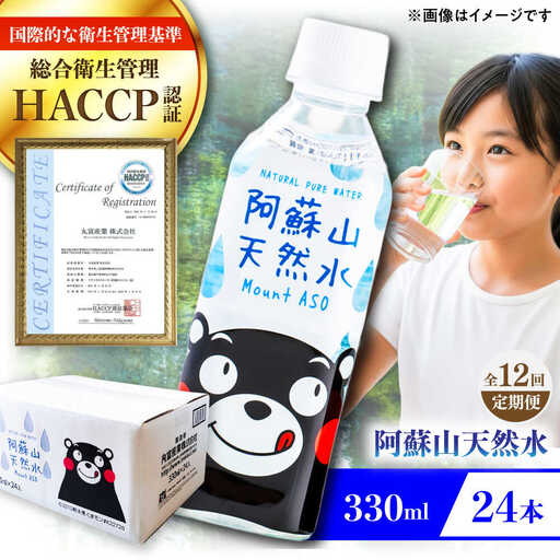【全12回定期便】阿蘇山天然水 330ml 24本×1ケース 飲み物 BHDG014 飲み物