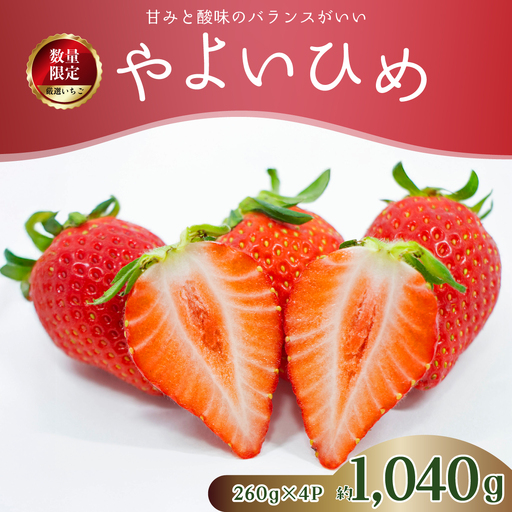 いちご やよいひめ 260g×4P やよいひめ 埼玉県 久喜市