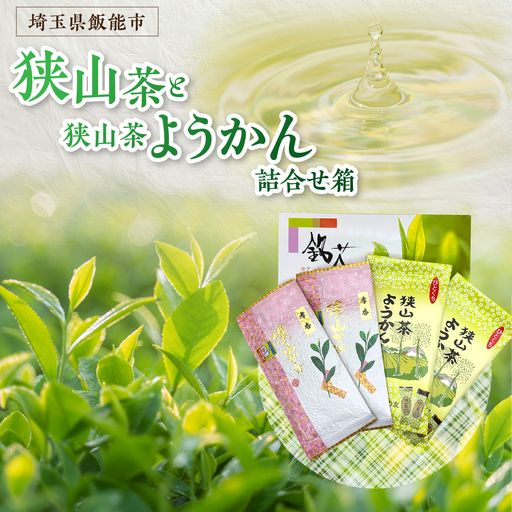 狭山茶と狭山茶ようかんの詰め合わせ箱 お茶 緑茶 和菓子 HN