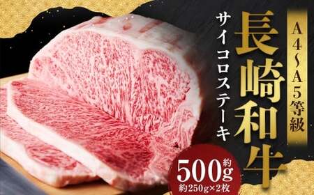 【A4～A5】 長崎和牛 サーロインステーキセット 約500g （約250g×2枚） ／ 和牛 牛肉 ぎゅうにく お肉 おにく 肉 にく 霜降り サーロイン ステーキ 長崎県 時津町 冷凍
