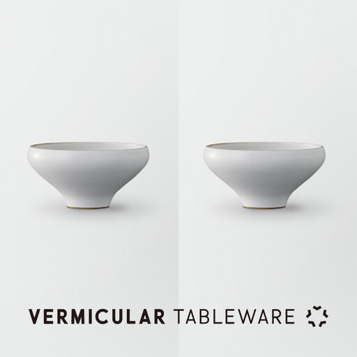Tableware Deep Bowl Curveペアセット14cm 乳白
