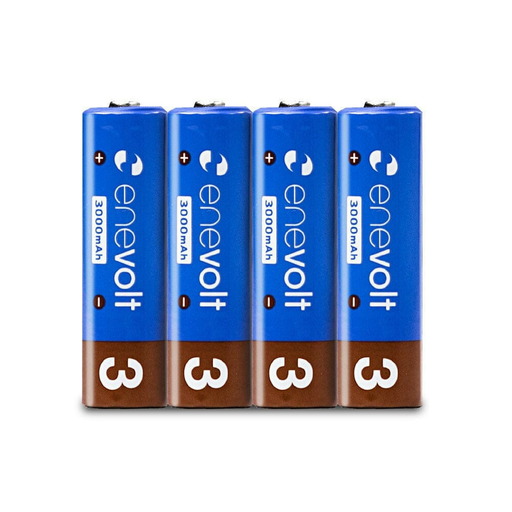 【enevolt】 充電池 3000mAh 単3 エネボルト 8本セット 【1年間保証】 8s3000ev