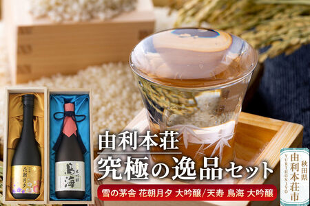 由利本荘地酒究極の逸品セット 合計2本(雪の茅舎 大吟醸 花朝月夕 720ml、天寿 大吟醸 鳥海 720ml)