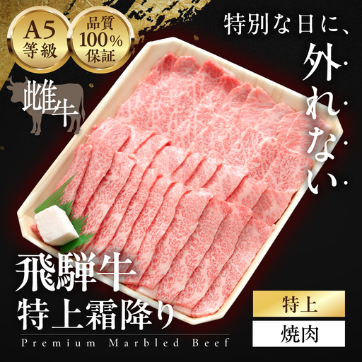 ≪品質100%保証≫　A5等級飛騨牛 特上　霜降り焼肉 1kg