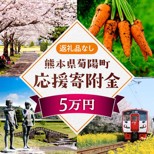 [応援寄附金]熊本県菊陽町 1口 5万円 返礼品なしのご寄附 [菊陽町][BHZZ004]