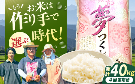 【4回定期便】令和7年産 福岡県産米 夢つくし10kg（5kg×2袋） 広川町 / たなか農産[AFCJ008]