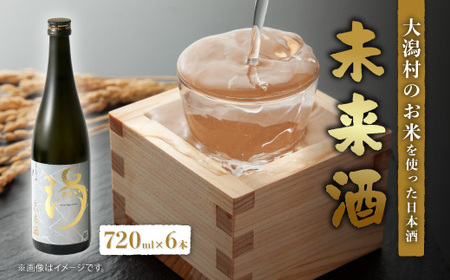 未来酒～大潟村のお米を使った日本酒～4合瓶(720ml)×6本【配送不可地域：離島・沖縄県】【1668252】