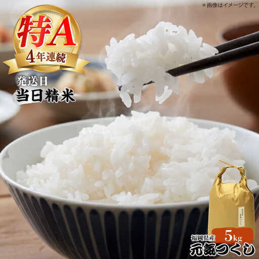米 【特A】「元気つくし」5kg×1袋 [5kg] [白米] [ABDF201] 令和7年産 米 白米 精米 ご飯 ごはん こめ コメ