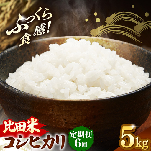 比田米 コシヒカリ(精米)5kg×6回 定期便【令和7年産 米 お米 こしひかり ごはん ご飯 国産】【価格変更】【90-EC-41】