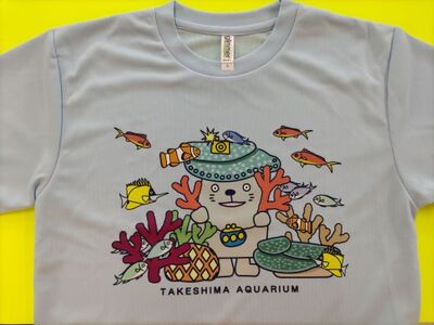 竹島水族館Tシャツ_L / ブルー【G0731】