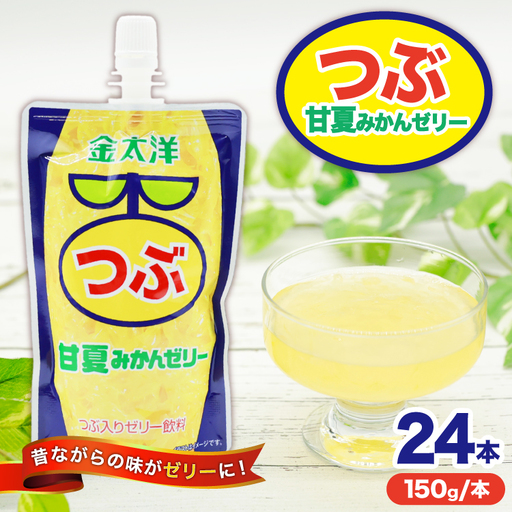 AJ237 金太洋 つぶ甘夏みかんゼリー 150g パウチ 24本
