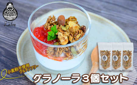 [おやつの実 Lafra]グラノーラ3個セット