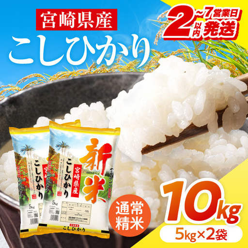 米 こしひかり 合計10kg 米[令和8年産 宮崎県産 5kg×2袋 2～7営業日以内に発送予定]