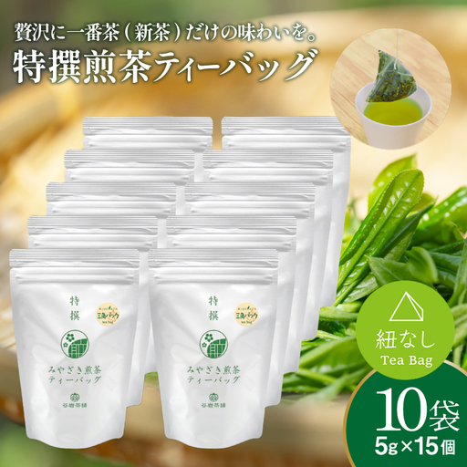 お茶 ティーバッグ 特撰 みやざき煎茶 10袋 セット
