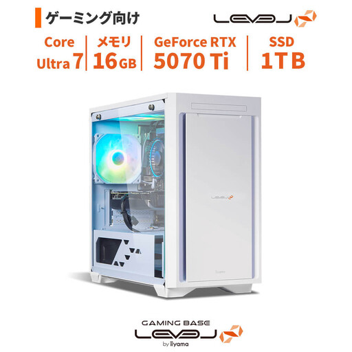 パソコン工房 4年間物損保証 ミニタワーゲーミングPC Core Ultra 7/5070 Ti/No.308 | ゲーミング パソコン