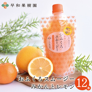 [早和果樹園]おふくろスムージーみかんと檸檬12本入り 飲むみかんゼリー(パウチタイプのジュレ)(B1089-1)