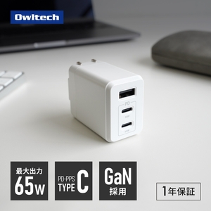 Owltech AC充電器 USB ホワイト 高速 充電