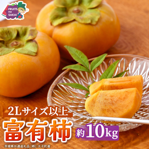 富有柿 2L以上 約10kg【2026年10月より発送開始】（茨城県共通返礼品 [柿]：大子町産）