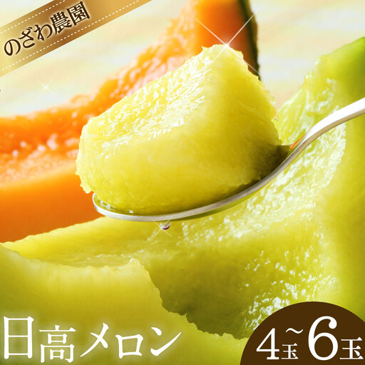 日高メロン  4-6玉 約8-9kg のざわ農園 