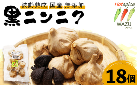 波動熟成 黒にんにく 18個セット / にんにく 国産 健康 綾部市 / WAZUファーム［BSAF009］