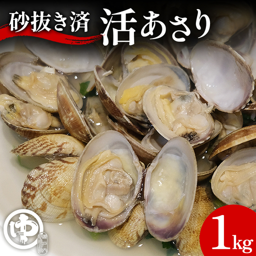 [先行予約]届いてすぐ調理! 砂抜き済み 国産 あさり 約1kg ( 約500g × 2袋 小分け ) 2027年4月〜5月 発送予定 冷蔵