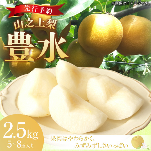 [先行予約]「丸坂山田農園」 山之上梨 豊水 1箱 ( 約2.5kg / 5〜8玉 ) [2026年8月下旬〜9月下旬 発送予定]