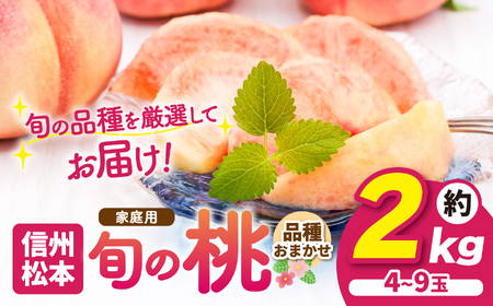 信州産 品種おまかせ旬の桃 約２kg(4玉～9玉)