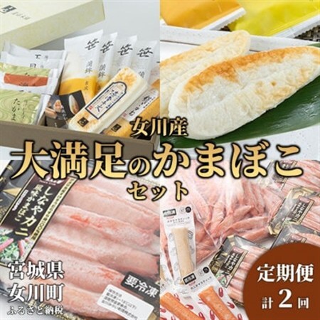 【3ヵ月毎定期便】女川産大満足のかまぼこセット全2回【配送不可地域：離島】【4080591】