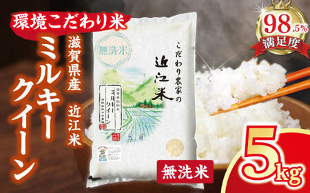 [7年産] 近江米 ミルキークイーン 無洗米 5kg [BN16W] 近江米 環境こだわり米 滋賀県産 無洗米