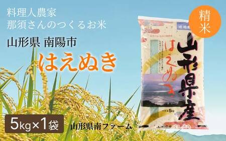 令和7年産 はえぬき (精米) 5kg 『山形県南ファーム』 米 白米 ご飯 農家直送 山形県 南陽市 [2563]