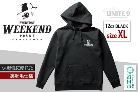パーカーEVERYDAY WEEKEND POSSE ／12oz foodie  EWP-1 ブラックXL