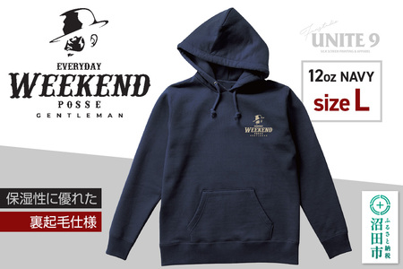 パーカーEVERYDAY WEEKEND POSSE /12oz foodie EWP-1 ネイビーL