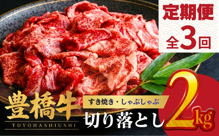 豊橋牛 定期便3回隔月 2kg 国産 牛肉