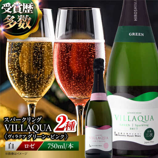 ワイン VILLAQUA グリーン・ピンク [APAZ156] スパークリングワイン セット