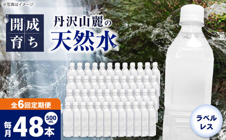 【全6回定期便（毎月お届け）】ミネラルウォーター （500mL×24本）×2箱 ラベルレス[BDBE004-11]