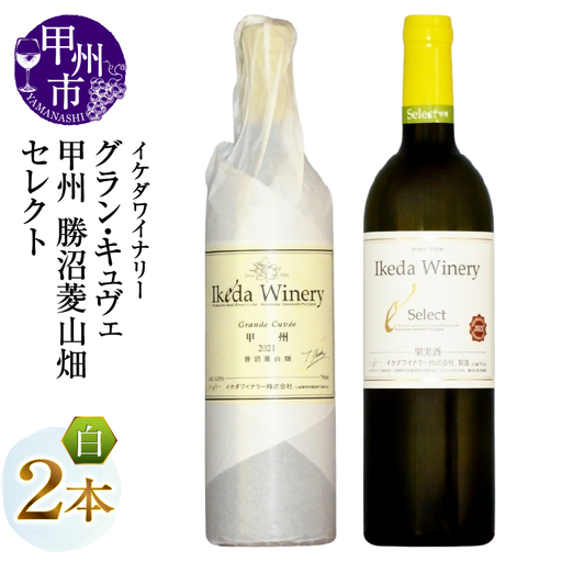 ワイン イケダワイナリー【グラン・キュヴェ 甲州／セレクト白】2本セット（MG）C-489