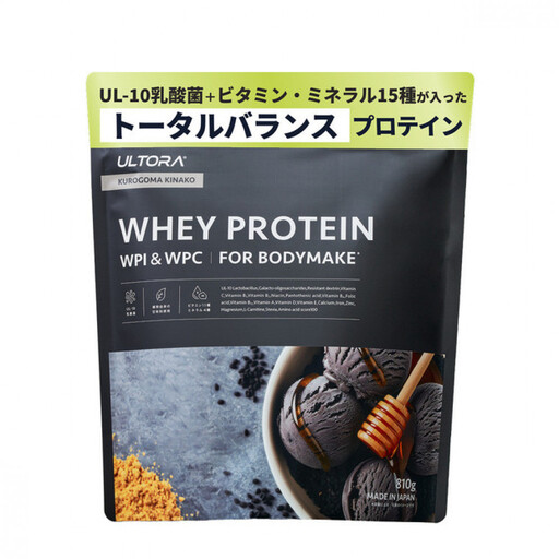 ULTORA ホエイプロテイン 810g 黒ゴマきなこ風味(リニューアル)