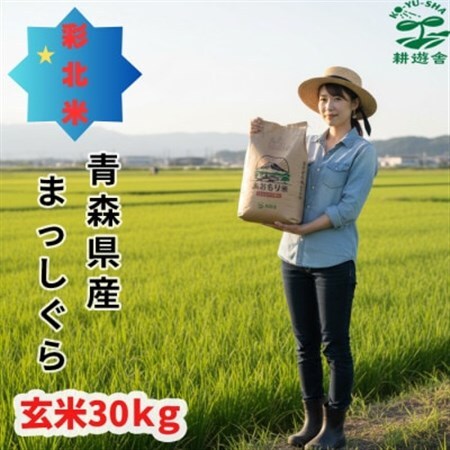 【先行予約受付】令和8年　青森県産まっしぐら　玄米30kg　彩北米【配送不可地域：離島・沖縄県】【1707798】