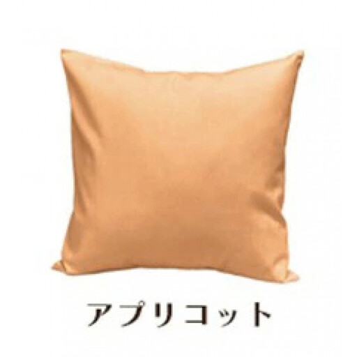 「染」2枚組クッションカバー 45×45cmタイプ アプリコット 国産オックスフォード生地 無地