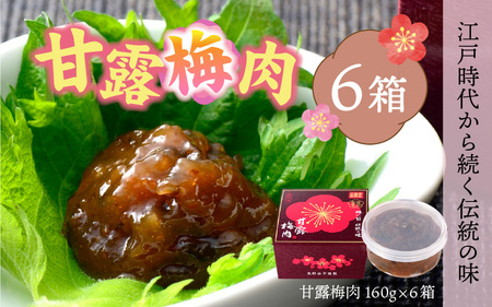 江戸時代から続く伝統の味「甘露梅肉」 6箱 [B-005007] 伝統 お土産