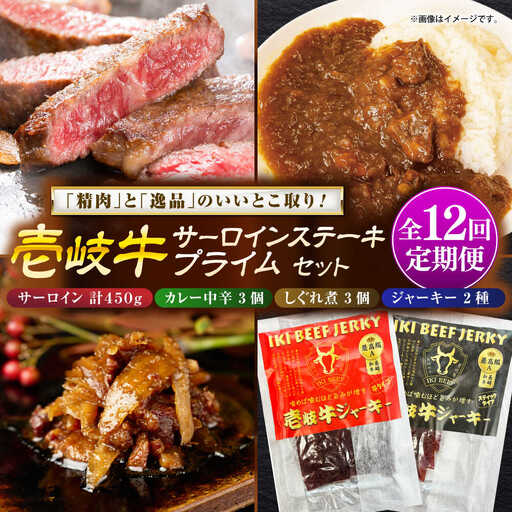 【全12回定期便】サーロインステーキ＆壱岐牛プライムセット 肉 和牛 [JDW124]