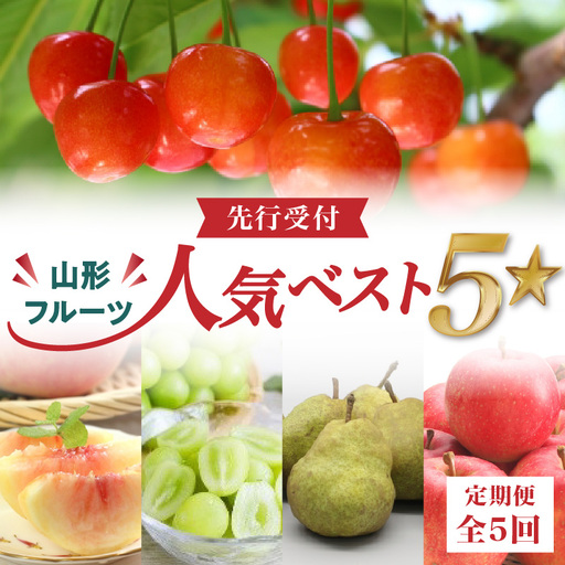 《先行受付》山形フルーツ人気ベスト５★【定期便全5回】 060-T13