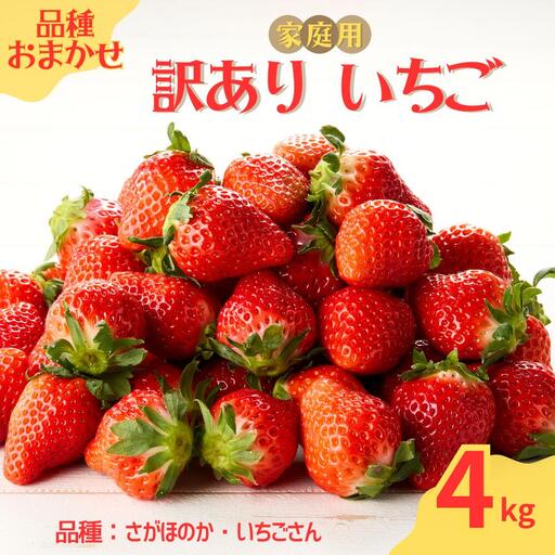 玄海町産いちご（家庭用・訳あり）4kg ／ さがほのか いちごさん【D032】