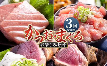 [3回定期便][月替わり]かつお・まぐろ お楽しみセット 魚介 Wnz-0120