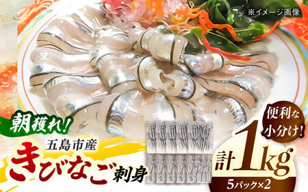 朝獲れきびなご刺身セット(きびなご丸ごと16尾パック×5、きびなご手引刺身16尾パック×5） 五島市/有限会社心誠[PCG018]