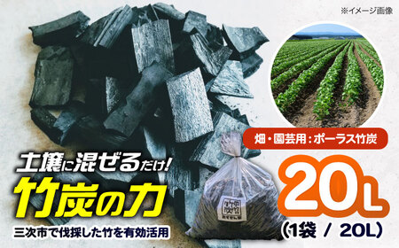 畑・園芸用 ポーラス竹炭 20L [APDE001] 炭
