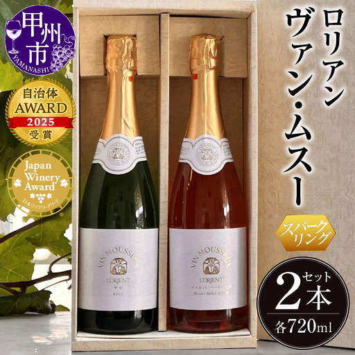 ワイン ロリアン ヴァンムスー（スパークリング）2本セット（白、ロゼ）（LRT）B17-760