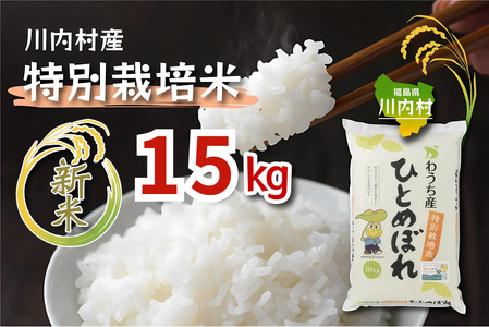 【ふるさと納税】令和7年度 かわうち産 特別栽培米 ひとめぼれ 15kg