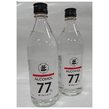 笹一　アルコール77　ウオッカ　500ml　2本【1183935】