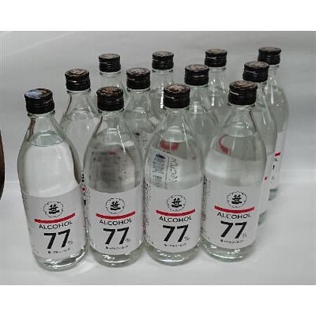 笹一　アルコール77　ウオッカ　500ml　12本【1183937】